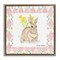 Stupell Industries Bunny on Pink Argyle Floating Frame, design by Lee Ann Sanders